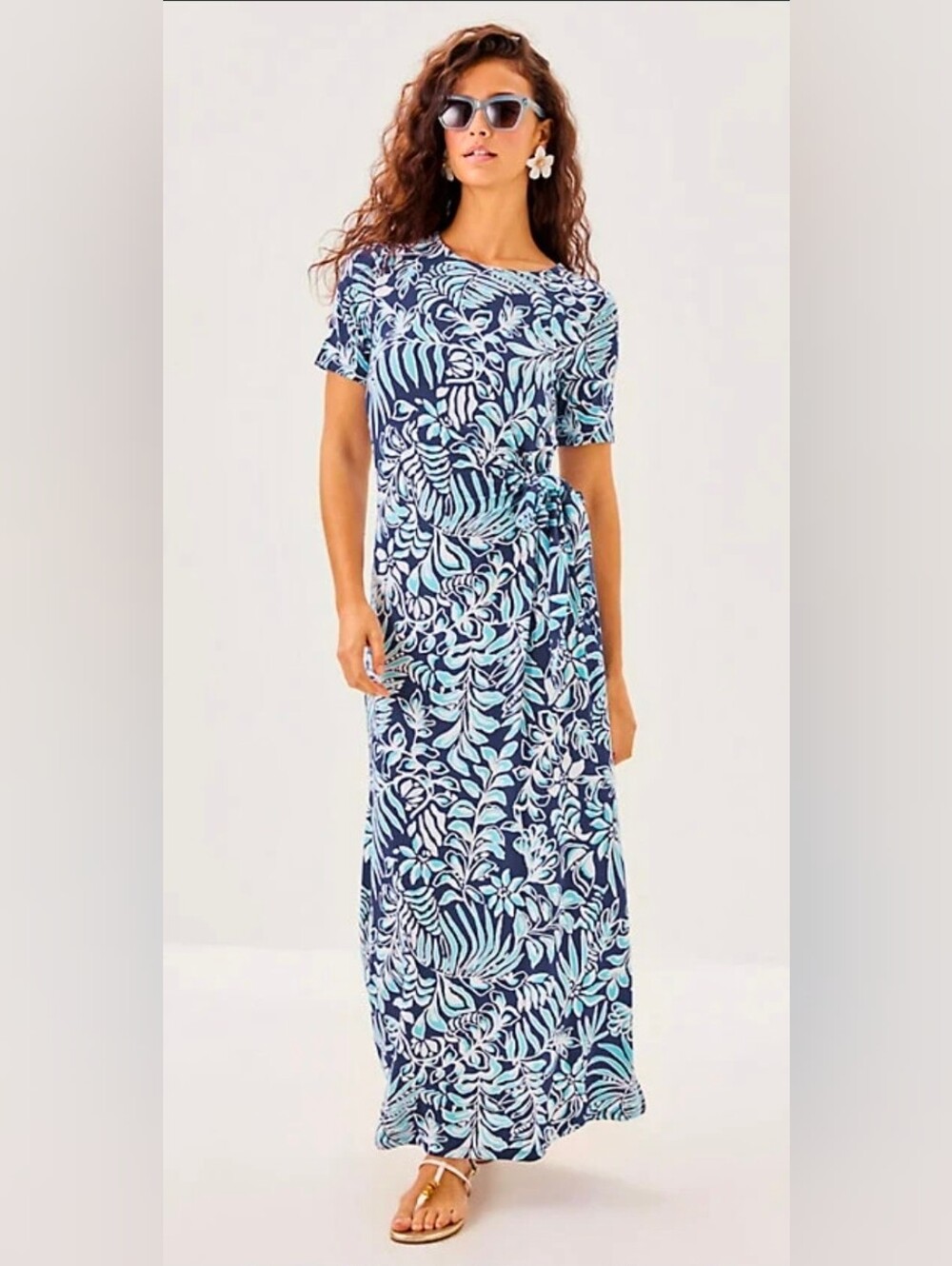 Lilly Pulitzer Chace Maxi Dress - Sapphire Pool Summer Shorelines